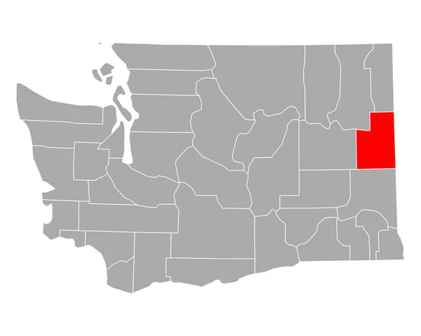 Karte Von Spokane Washington — Stockvektor