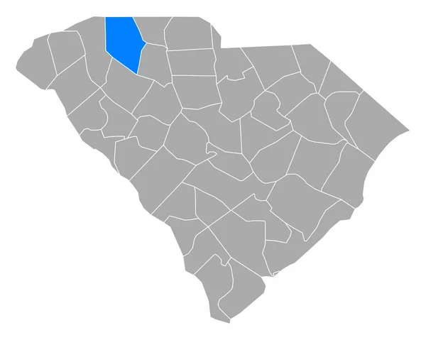 Mapa Parques Aquáticos Carolina Sul — Vetor de Stock