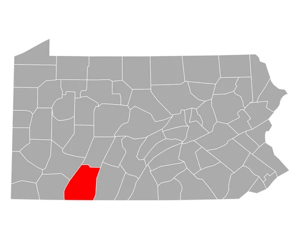 Kaart Van Somerset Pennsylvania — Stockvector
