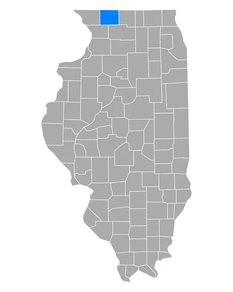 Mapa Estações Serviço Illinois —  Vetores de Stock