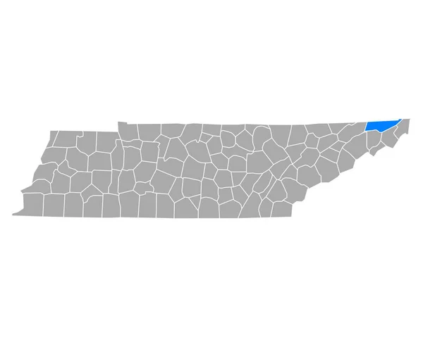Mapa Sullivan Tennessee — Archivo Imágenes Vectoriales
