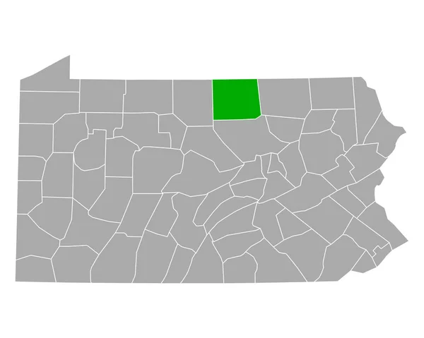 Mapa Tioga Pennsylvania — Archivo Imágenes Vectoriales