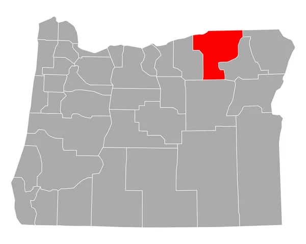 Mapa Umatilly Oregonu — Stockový vektor