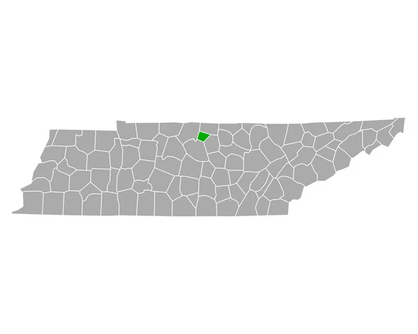 Mapa Trousdale Tennessee — Stockový vektor