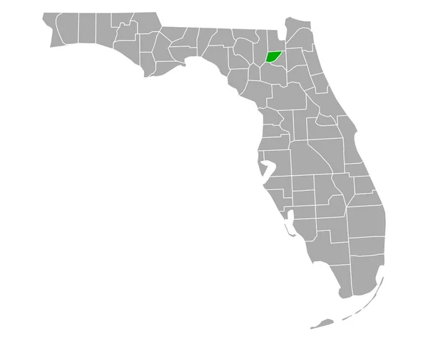 Mapa Unie Floridě — Stockový vektor