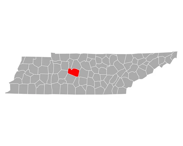 Mapa Aglomerados Tennessee — Vetor de Stock