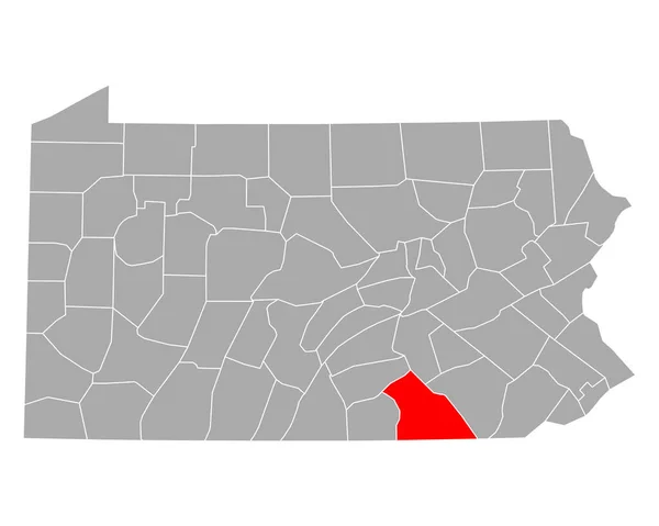 Kaart Van York Pennsylvania — Stockvector