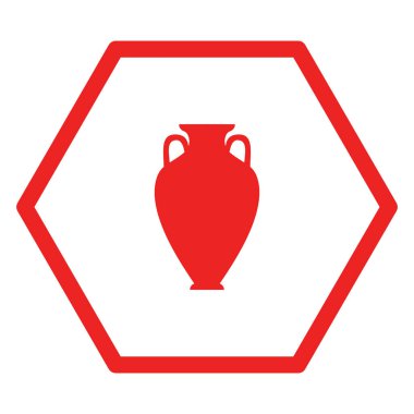 Vektör illüstrasyonu olarak amforo ve altıgen