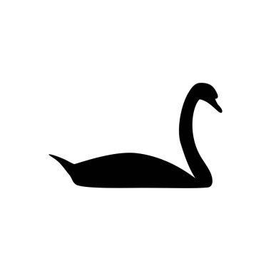 Vektör gösterimi olarak kuğu ve arkaplan