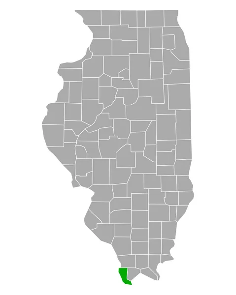 Mapa Alexander Illinois — Archivo Imágenes Vectoriales