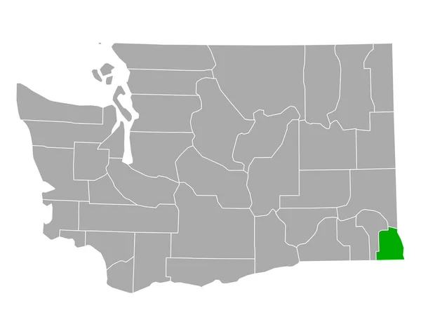 Karta Över Asotin Washington — Stock vektor