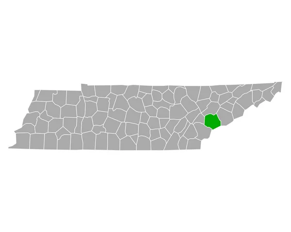 Tennessee Deki Blount Haritası — Stok Vektör