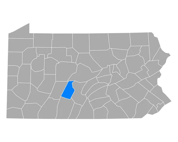Mapa Blair Pennsylvania — Archivo Imágenes Vectoriales
