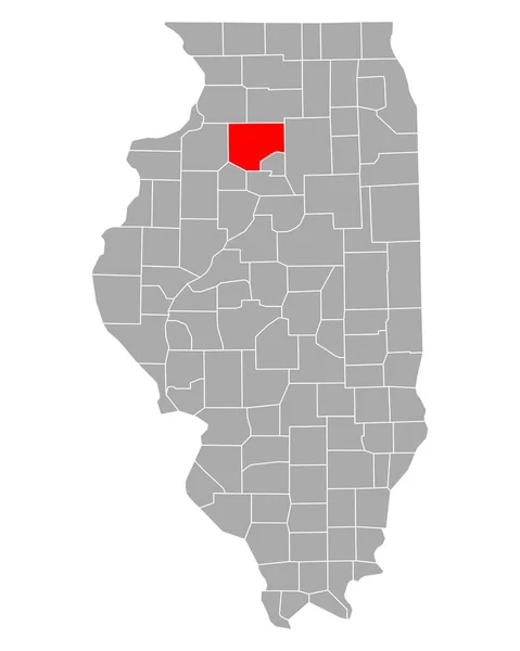 Mapa Agências Alfandegárias Illinois —  Vetores de Stock