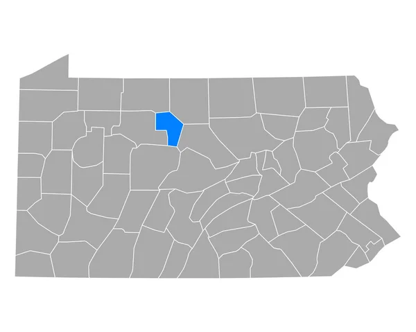 Mapa Cameron Pennsylvania — Vector de stock