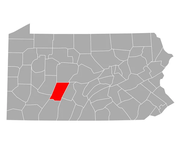 Pennsylvania Daki Cambria Haritası — Stok Vektör