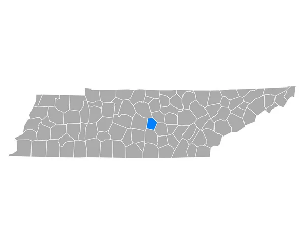 Karte Von Cannon Tennessee — Stockvektor