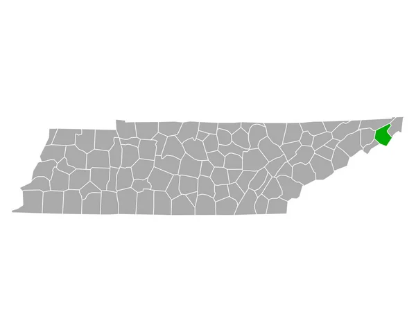 Mapa Caixas Registadoras Tennessee —  Vetores de Stock