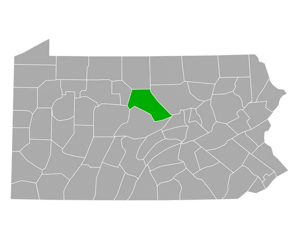 Karte Von Clinton Pennsylvania — Stockvektor