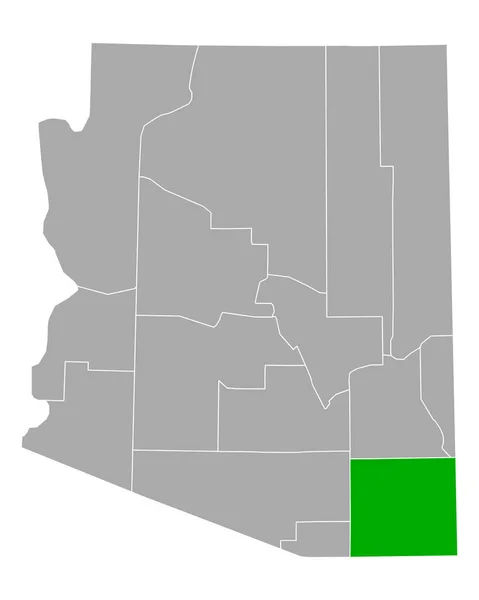 Mapa Cochise Arizona — Archivo Imágenes Vectoriales