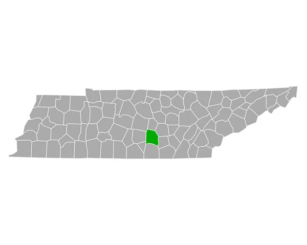 Tennessee Kahve Haritası — Stok Vektör