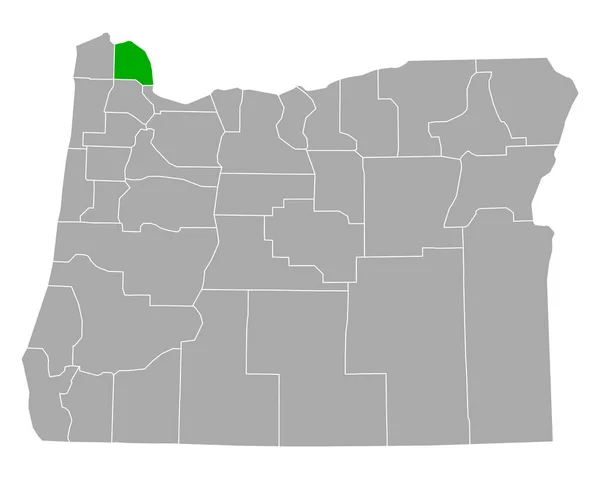 Mapa Colúmbia Oregon —  Vetores de Stock