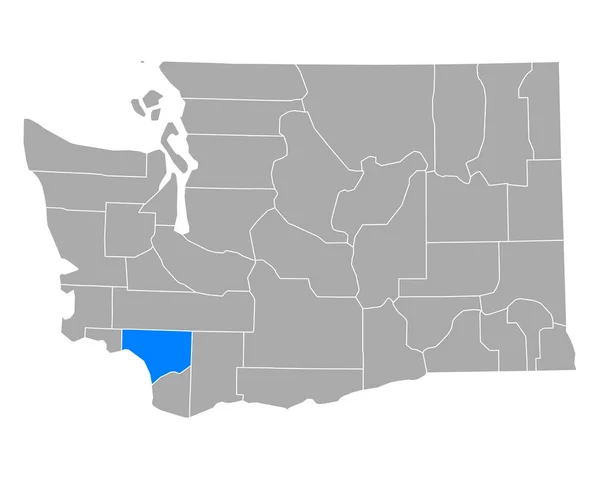 Mapa Cowlitz Washington — Archivo Imágenes Vectoriales