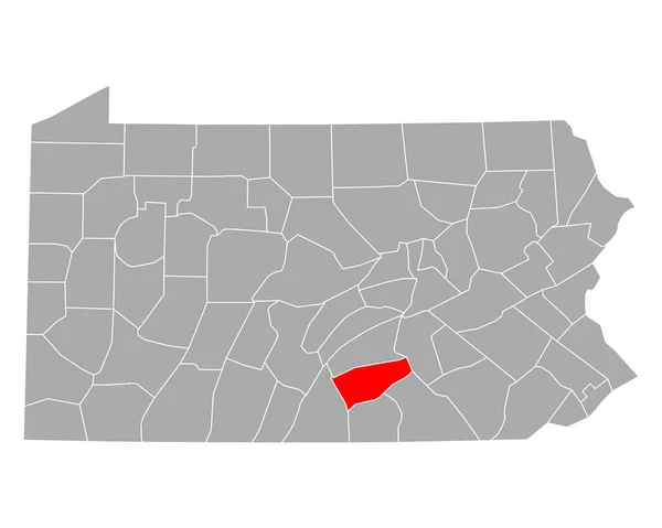 Carte Cumberland Pennsylvanie — Image vectorielle