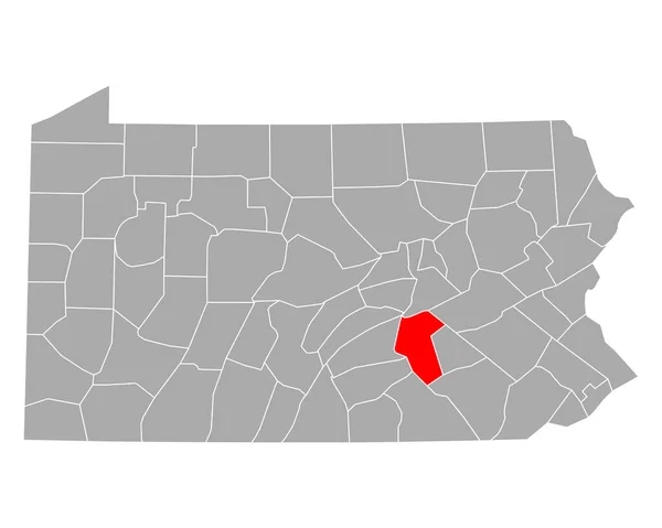 Mappa Delfino Pennsylvania — Vettoriale Stock