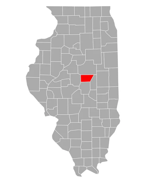 Mapa Witt Illinois — Archivo Imágenes Vectoriales