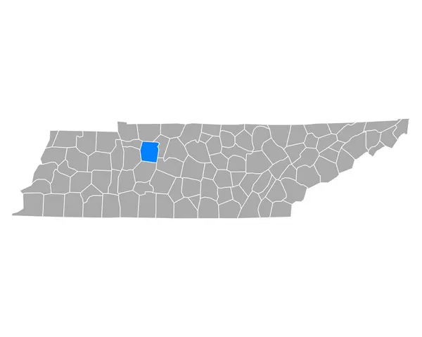 Tennessee Deki Dickson Haritası — Stok Vektör