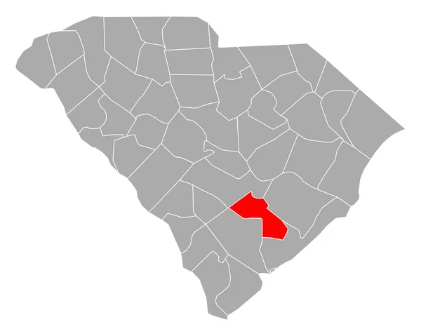 Mapa Dorchester Karolina Południowa — Wektor stockowy