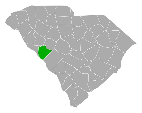 Güney Carolina Daki Edgefield Haritası — Stok Vektör