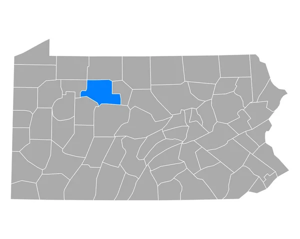 Carte Des Wapitis Pennsylvanie — Image vectorielle