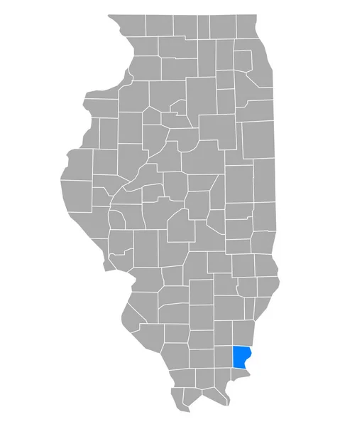 Mapa Gallatin Illinois — Vector de stock