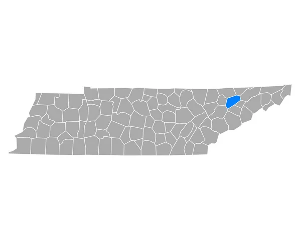 Tennessee Grainger Haritası — Stok Vektör
