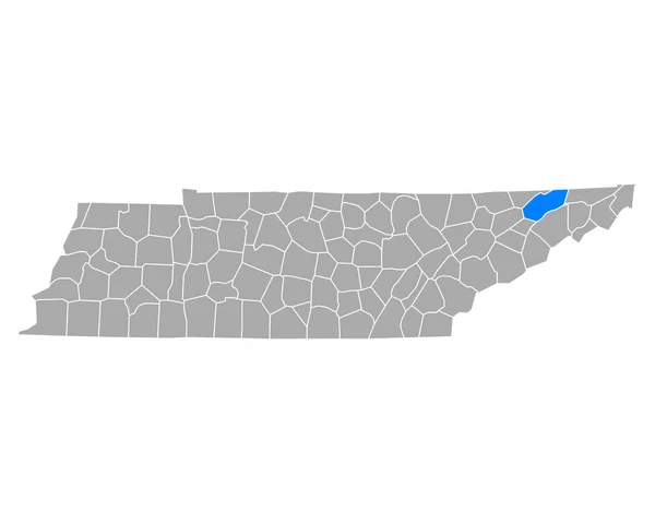 Mapa Hawkinsa Tennessee — Wektor stockowy
