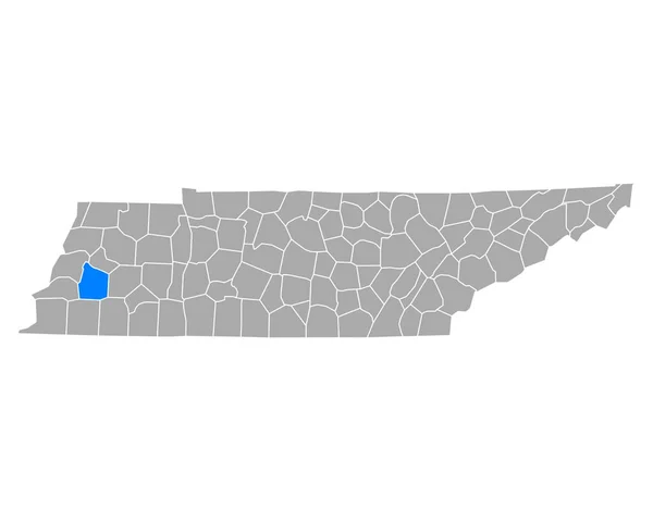 Mapa Haywood Tennessee — Archivo Imágenes Vectoriales