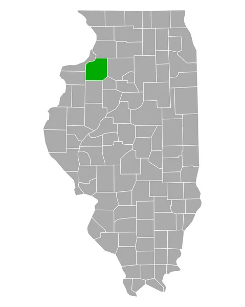 イリノイ州のヘンリー地図 — ストックベクタ