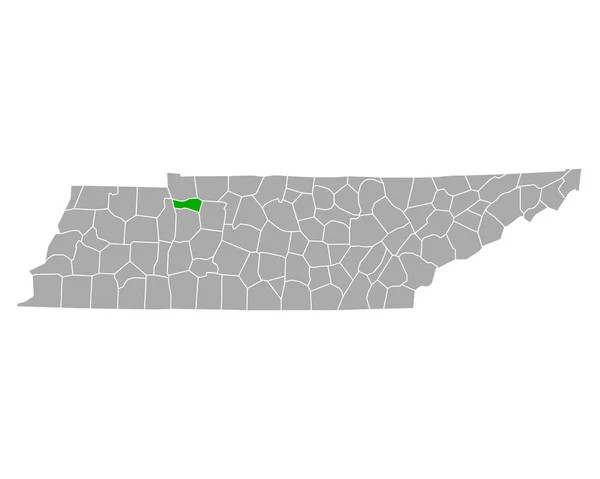 Mapa Houston Tennessee —  Vetores de Stock