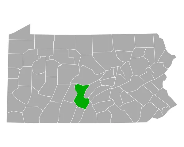Mapa Huntingdonu Pensylvánii — Stockový vektor