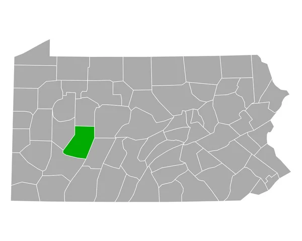 Mapa Indiana Pensilvânia —  Vetores de Stock