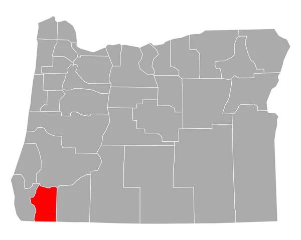 Mapa Joalheiros Oregon — Vetor de Stock