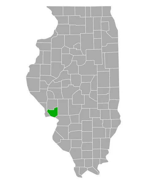 Karte Von Jersey Illinois — Stockvektor