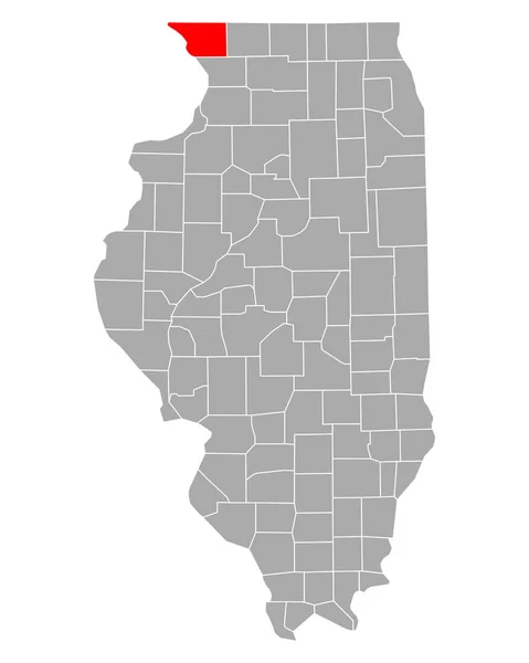 Mapa Joalheiros Illinois —  Vetores de Stock