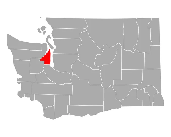 ワシントン州のキツプ州地図 — ストックベクタ