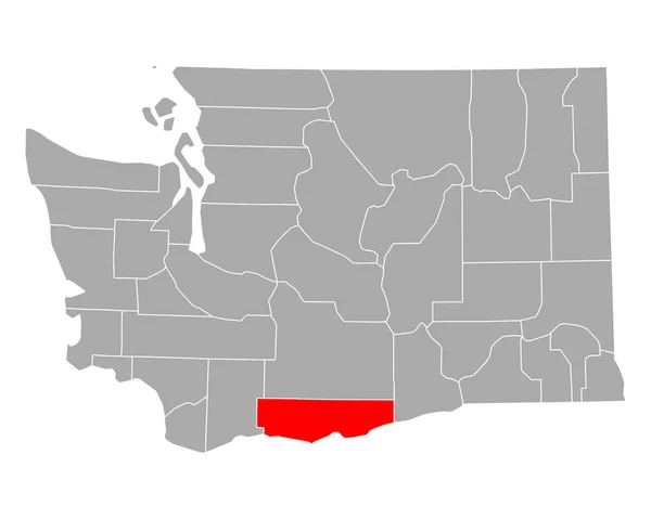 Mapa Klickitat Waszyngton — Wektor stockowy