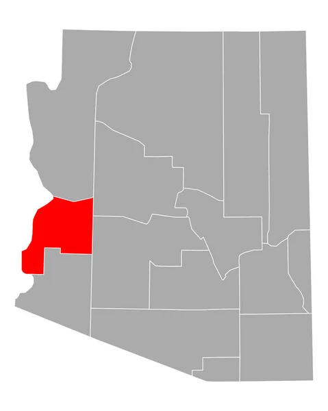 Kaart Van Paz Arizona — Stockvector