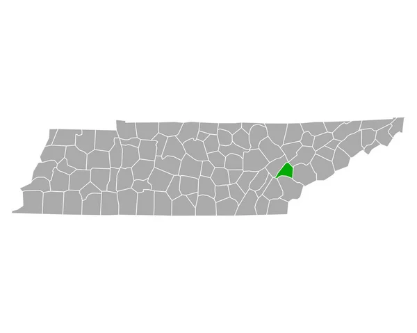 Kaart Van Loudon Tennessee — Stockvector