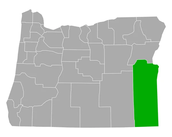 Oregon Daki Malheur Haritası — Stok Vektör